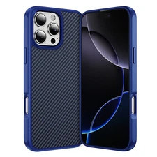 For iPhone 16e 17 Pro Max 15 14 13 Case Carbon Fiber Textured Shockproof Cover