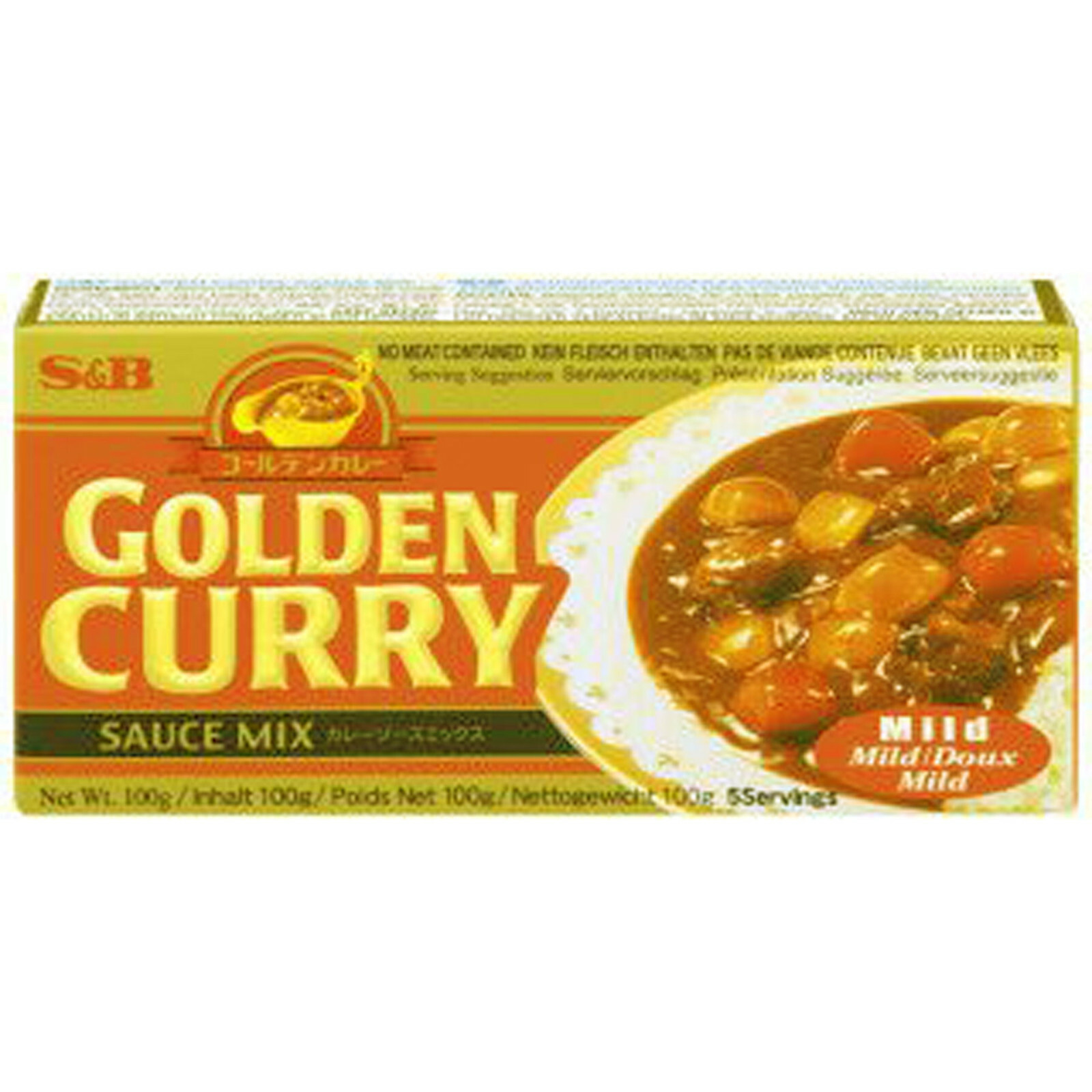 220 g Mildes Curry S & B japanisches Curry Golden Curry 12 Würfel á 18,3 Gramm