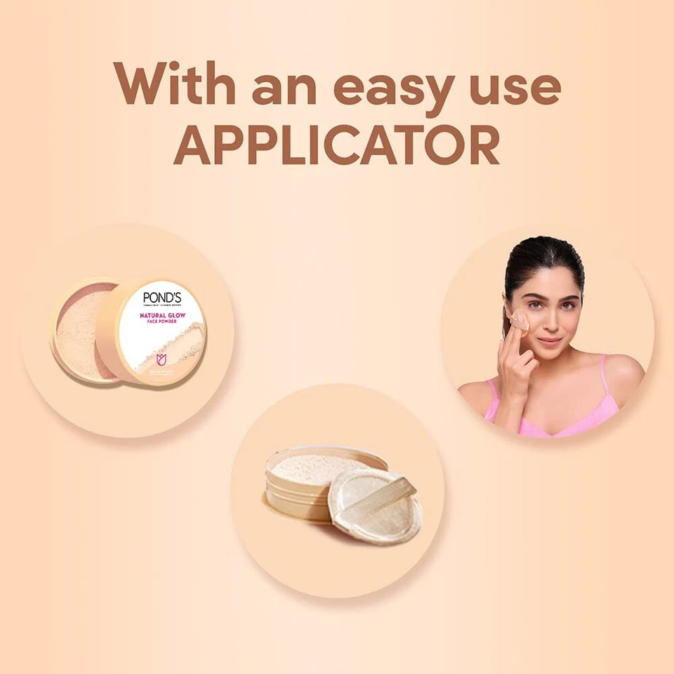 POND's Natural Glow Face Matte Powder For Normal Skin, Bb Glow - 30G, Pink - Image 4 of 4