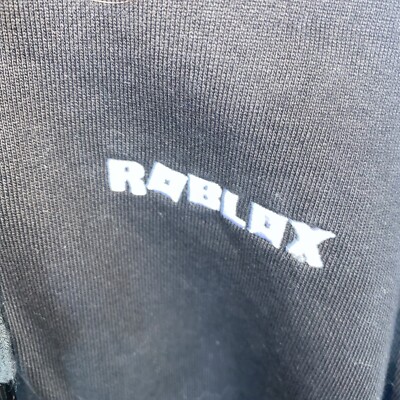 Roblox Hoodie Mens S Black Full Zip Fleece Heavyweight Casual | eBay