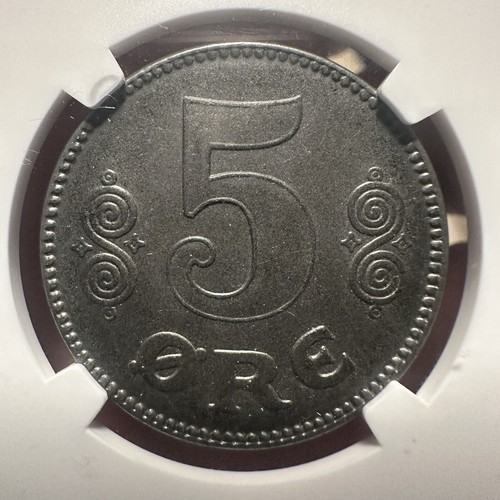 DENMARK 1918 VBP GJ 5 ØRE NGC MS64 - KEY DATE - Picture 3 of 4
