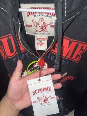 【極美品】Supreme × True Religion ジップパーカー　M Supreme True Religion Zip Up Hooded Sweatshirt (FW25) Navy Men's