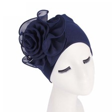 Women Stretch Turban Hat Flower Chemo Cap Hair Loss Hijab Head Wrap Cover