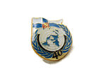 New Listing40 Flag Of New Brunswick Nova Scotia Wreath & Globe Pin Gold Tone