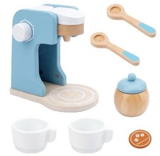 Wooden Kitchen Toy Coffee Machine, Montessori, Education, Present toy