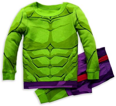 Marvel Hulk Costume Long Sleeve Pajama Set Boy 5 6 7