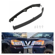 Pair Headlight Molding Trim Lower Filler Fit For Nissan 04-15 Titan Armada Qx56