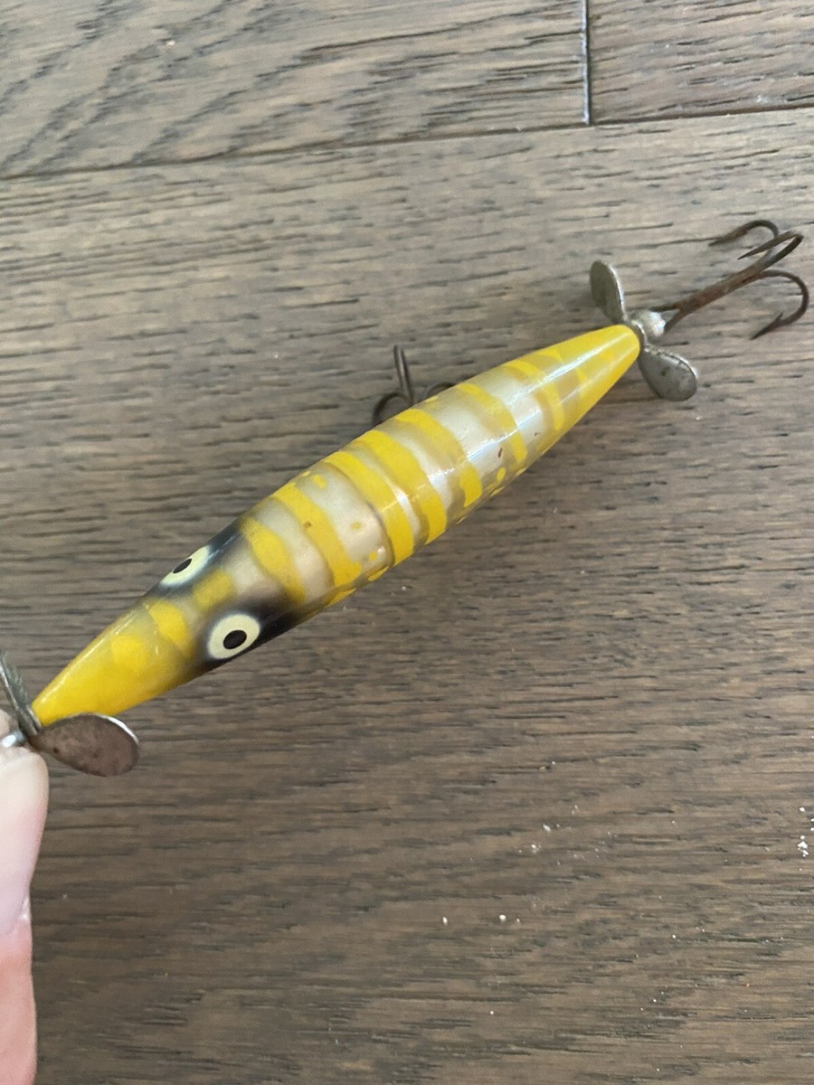 HEDDON DYING FLATTER 9205 SD デッドストック VINTAGE HEDDON DYING FLUTTER FISHING LURE Yellow Chrome | eBay