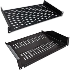 Universal 19" Rack Mount Fixed Cantilever Vented Shelves | 1U & 2U Options