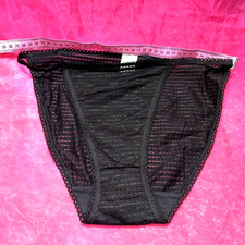 Vintage Second Skin Shiny Bikini Panty Sissy Sz 8 BLACK