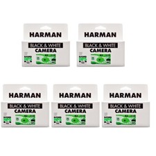 Ilford HP5 Black  White Single Use Disposable Flash Camera 27 Exp. PACK OF 5