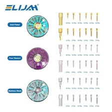 Dental Conical Screw Posts Gold plated/Pure titanium/Stainless steel 120Pcs/Box