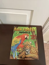 Rain Forest Animals Unfold And Learn Board Book Like New 💗