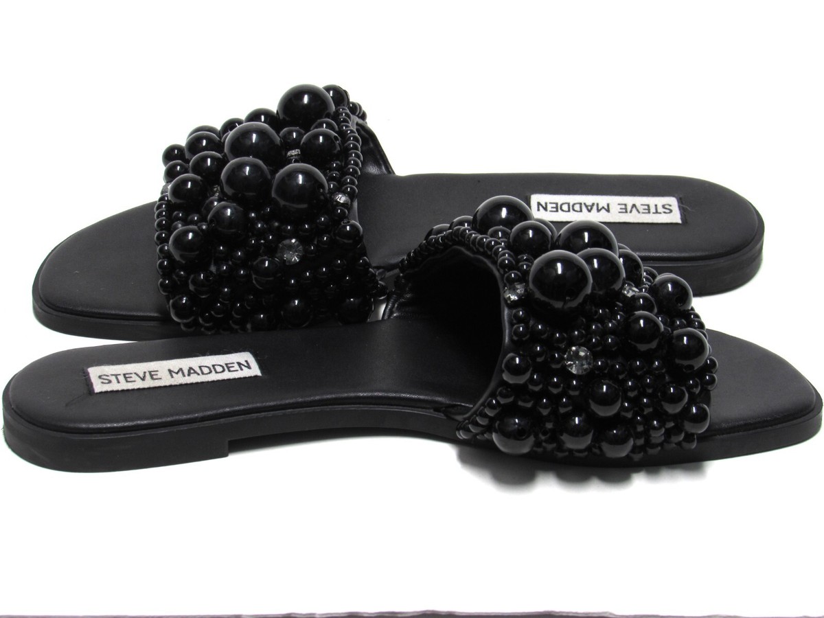★Steve Madden★ベスト商品★特価★KNICKY BLACK★サンダル Amazon.com | Steve Madden Women's Knicky Flat Sandal, Black