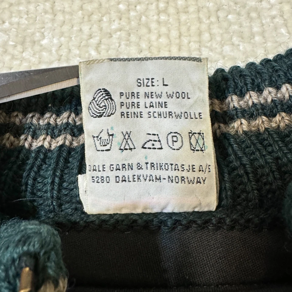 Dale of Norway Sport 90s Ski Sweater Wool Windstopper Gore Windproof Men Size L - Image 3 of 4