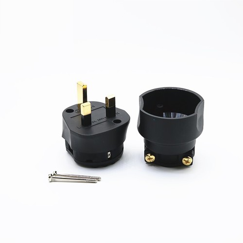 Gold Plated 13A UK Version Mains Power Plug Hi-Fi 3Pin Power Cable Connector - Picture 8 of 8
