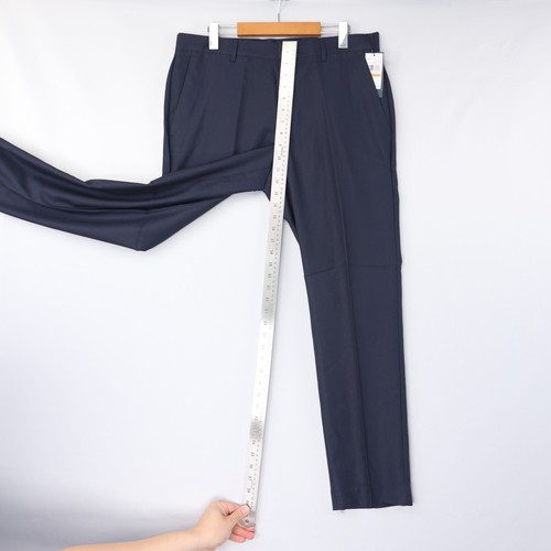 Perry Ellis Dress Pants Slim Fit Mid Rise Skinny Dark Navy Blue Mens Size NWT - Picture 21 of 58