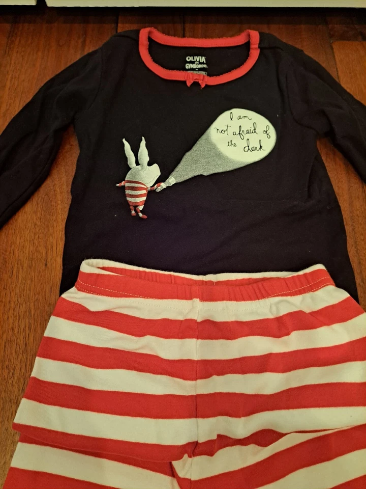 Conjunto de Pijama Gymboree Niñas Talla 6 Olivia Brilla en la Oscuridad Usado en Excelente Condición Foto 2 de 3