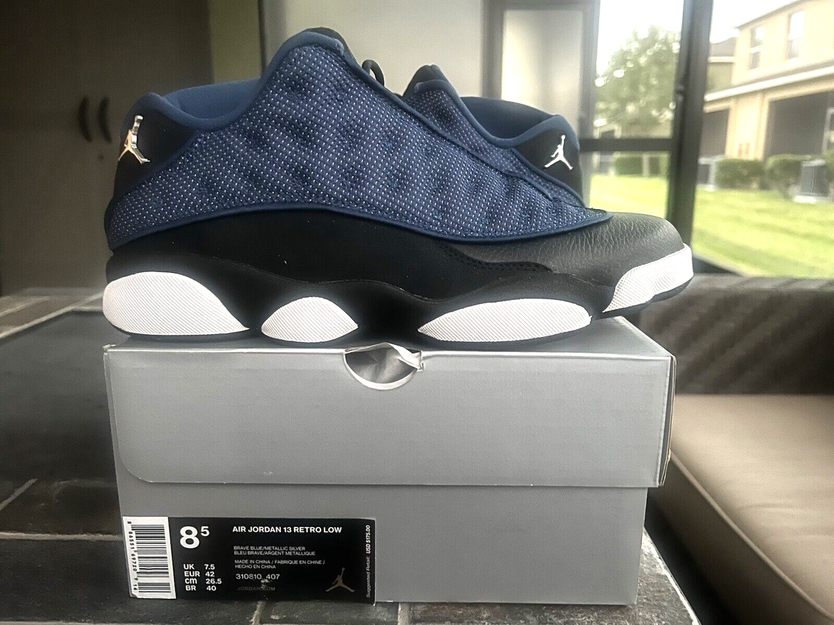 BNIB Nike Air Jordan 13 Retro 2017 Low Brave Blue SZ 8.5 Jumpman