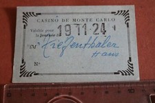 stary bilet wstępu??? Casino de Monte Carlo 1924 
