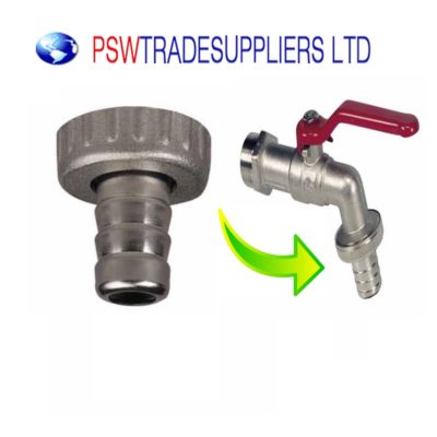 Gewindebohrer Adapter Messing vernickelt Innengewinde für 3/4'' 