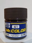 Gunze sangyo Mr Color acrylic paint C-41, Red Brown 10ml.
