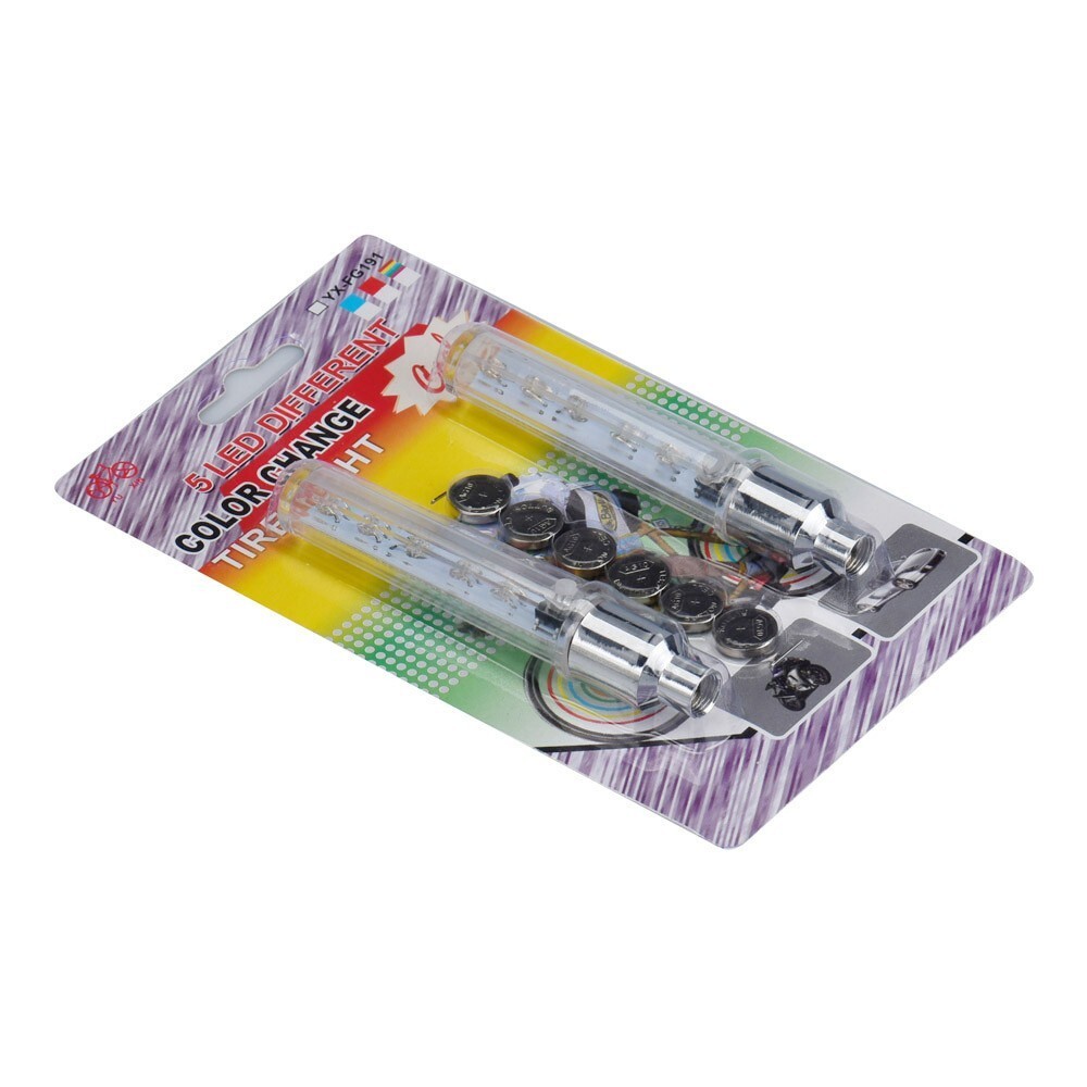 2PCS 5 LED FlashBicycle,Automobile Motorcycle, Bicycle Tire, & Wheel