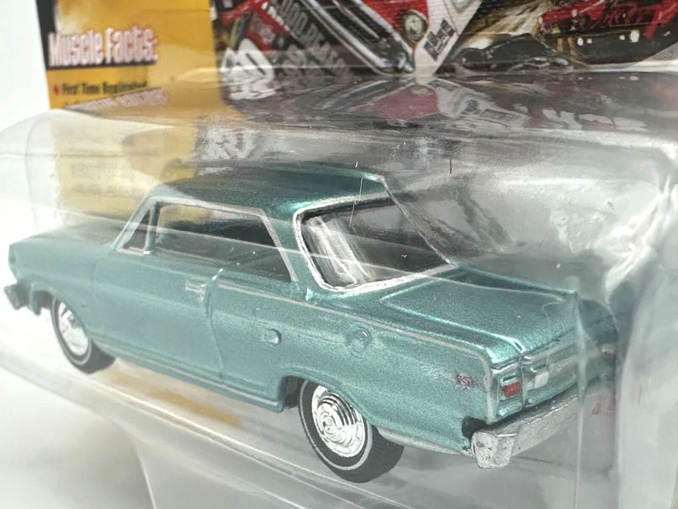 Chevy Nova SS 1965 Johnny Lightning Hot Rod Collection, turquesa, 1:64, nuevo en caja Foto 4 de 4