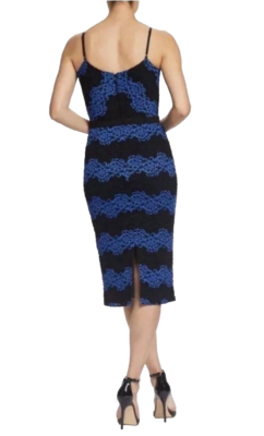 blue and black lace bodycon dress Plunge Neck Contrast Mini Bodycon Dress In Black Lace | EGO US