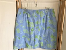 LILLY PULITZER Sz 12 Lavender w/ Lime Green Fruit Skirt