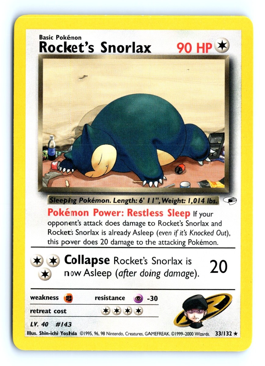 Rocket's Snorlax 033/132 Gym Heroes for sale | eBay