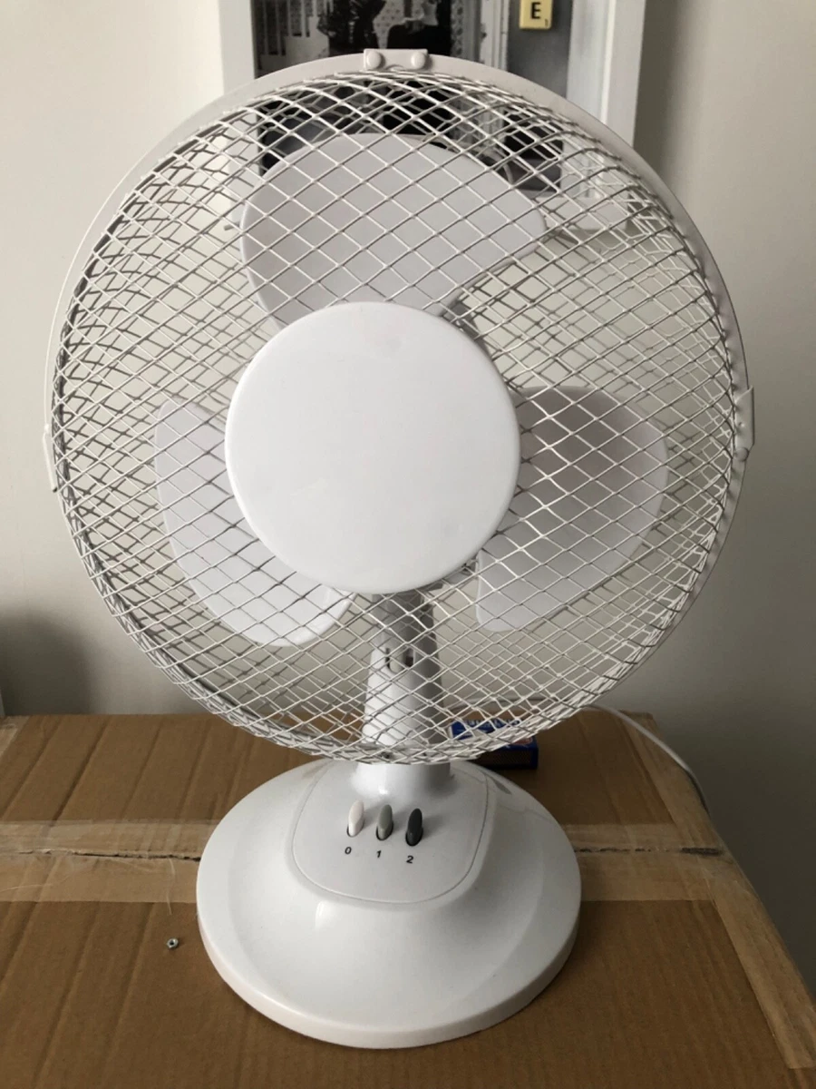 Tesco Inch White Grey Desk Fan VS Status 14 Inch White