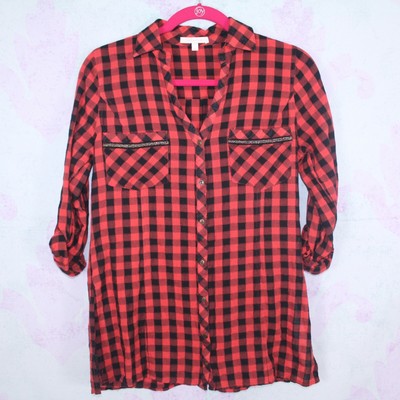 red black plaid tunic