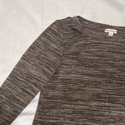 Juicy Couture Pullover Women Medium Gray Long Sleeve Stretch Polyester Cutout - Picture 6 of 11