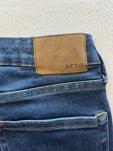 Aeropostale Jeans Mens Size 29 Blue Denim Stretch Skinny Straight Fit Distressed - Picture 10 of 10