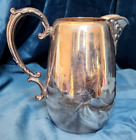 Vintage Mid Century Silver W. M. Rogers Silverplated Pitcher With Ornate Handle