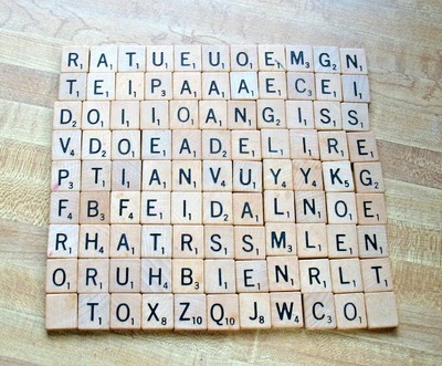 Vintage Scrabble Wood Tiles 99 Letters Wooden Replacement Steampunk Repurpose Ebay