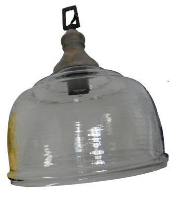 Capital Lighting 330318YG Julian Coastal Stil Klar Gewellt Glas Kuppel Anhänger