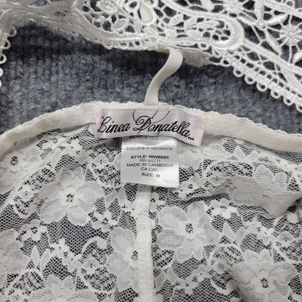 Lina Donatella Nightgown Womens Medium Ivory Lace Babydoll Lingerie Sleepwear - Image 2 of 4