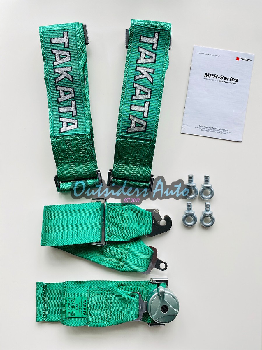 TAKATA MPH-341／MPH-341W　 タカタ　レーシングハーネス 2x Takata Harness Racing Seatbelts Mph-341 Car Belts 4 Point JDM