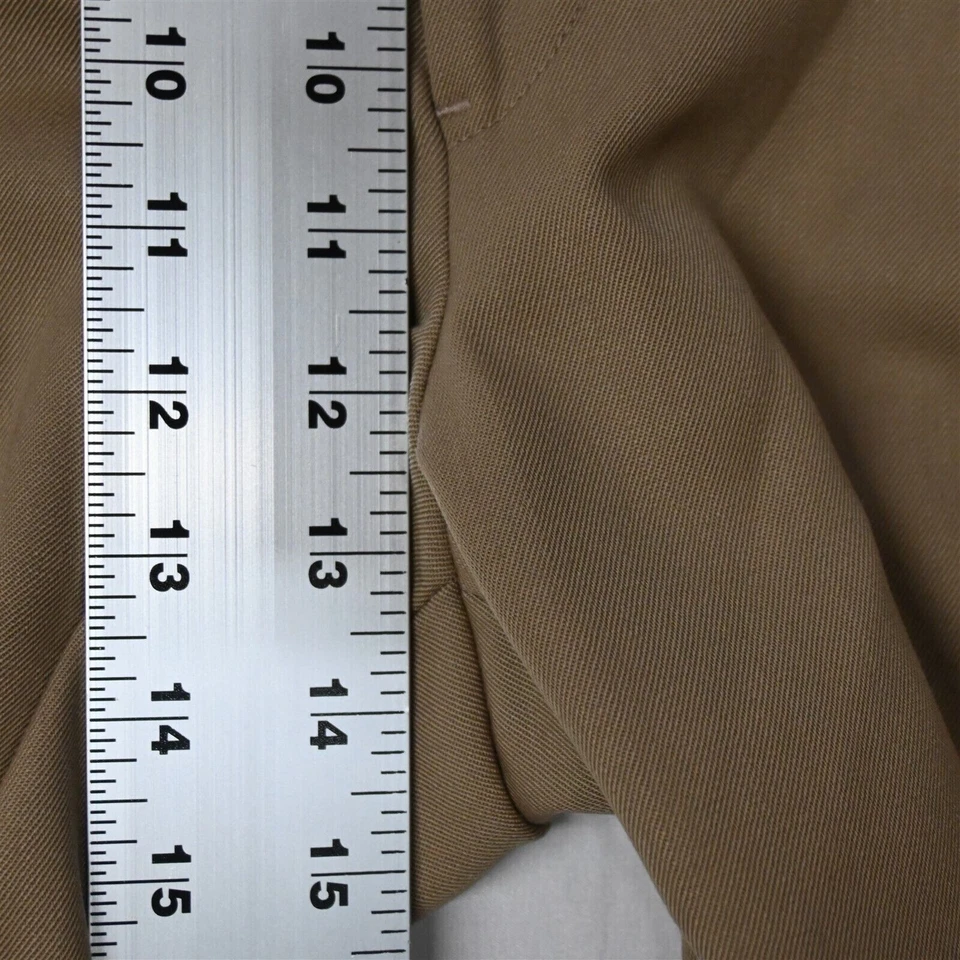 Pantalones de vestir Joseph & Feiss 38x30 caqui 100 % lana plisados delanteros para hombre Foto 3 de 4