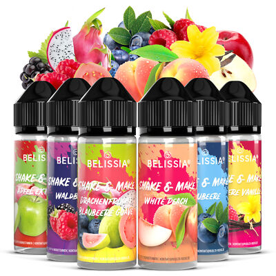 Belissia Shake and Make Lebensmittelaroma Set Greatest Hits 6x10ml +Mischflasche