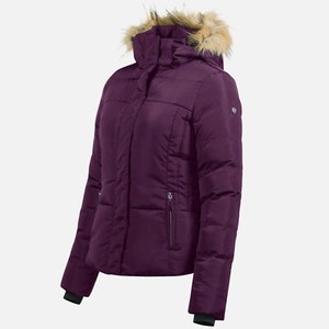 short winter coat with fur hood