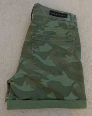 Rock Republic💗Bumper Shoot Stretch Denim Distressed Camo Jean Shorts💗Sz 