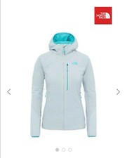 North Face Women's Ventrix Hooded Jacket. grey With Aqua Blue Lining. Size S.