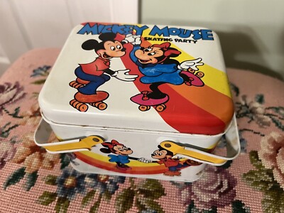その他 Disney Mickey Mouse Skating Party Tin Vintage Mickey Mouse