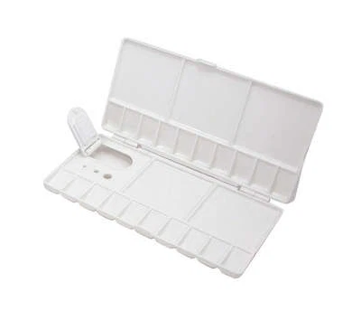 ARTIST FOLDING PAINT MIXING PALETTE PLASTIC RECTANGLE OBLONG 25 WELL ACRYLIC OIL