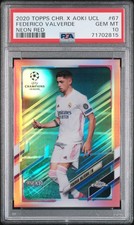 2020 Topps Chrome X Steve Aoki Neon Future #67 Federico Valverde Red /5 PSA 10