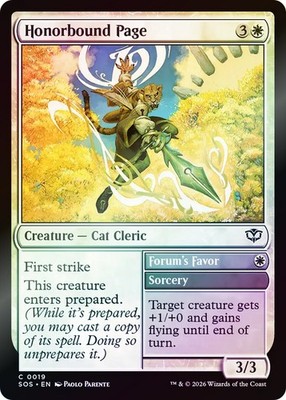Honorbound Page Common Secrets of Strixhaven #19 Near Mint FOIL