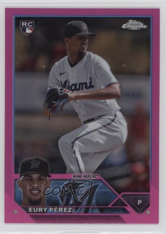 2023 Topps Chrome Update Pink Refractor Eury Perez Eury Pérez #USC100 1gj7